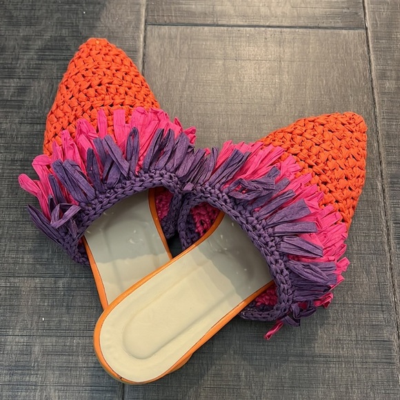 NWOT SPRING STRAW OR PAPER !!HANDMADE  SHOES SIZE 39 best fits size 8 - Picture 15 of 15